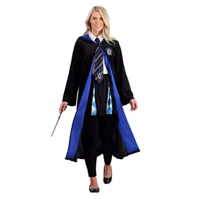Image of Plus Size Deluxe Harry Potter Ravenclaw Robe for Adults, Fancy Dress Costume Wizard Cosplay &amp; Halloween 5X