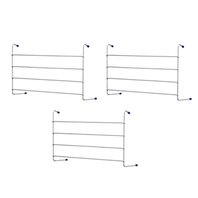 Image of SAONS 4 Tier Clothes Drying Airer Bar Metal Over Radiator Rail Indoor Laundry Dryer Rack (3 x Airer)