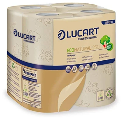 Image of Lucart EcoNatural Conventional Toilet Rolls x8 Per Pack (Pack of 8) 8118361D