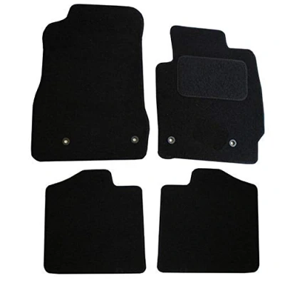 Image of JVL Fully Tailored 4 Piece Car Mat Set with Clips Black