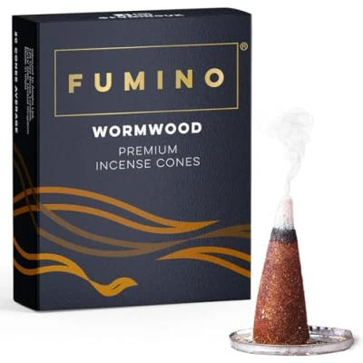 Image of Fumino® Wormwood Fresh Incense Cones 20 per Box Masala Agarbatti Joss Scent Fragrance for Relaxation and Meditation, Home House Décor