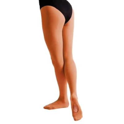 Image of Silky Dance Girl&#039;s/Ladies Intermediate 60 Denier Convertible Ballet Tights (X Large, Light Suntan)