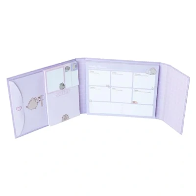 Image of Grupo Erik Pusheen Weekly Planner &amp; Sticky Notes Set 5 Notepads In Different Sizes Envelope Cute Gifts Stationery Merchandise