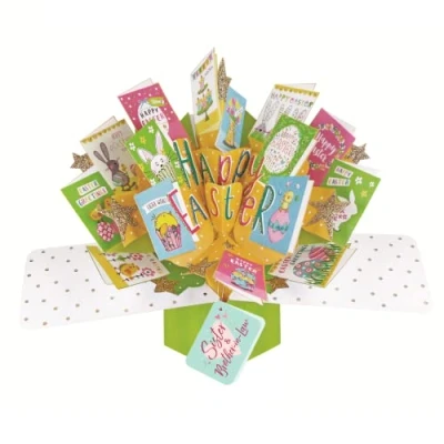 Image of Easter Card Sister &amp; Brother In Law Happy 3D Pop Up With Mini Cards POP007EC13