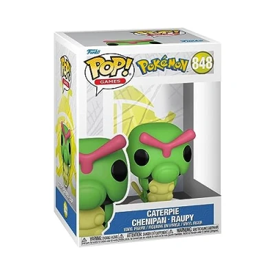 Image of Funko POP! Games: Pokemon Caterpie Collectable Vinyl Figure Gift Idea Official Merchandise Toys for Kids &amp; Adults Video Games Fans Model Collectors and Display