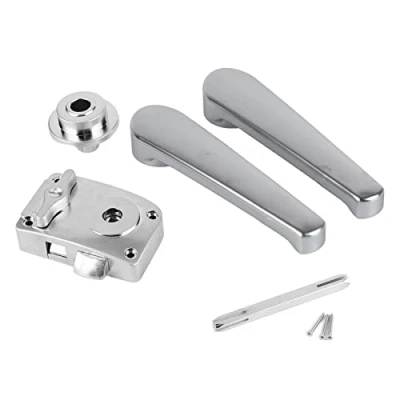 Image of EBTOOLS Bathroom Door Lock RV,Toilet Lever Set Handle Knob Polished Chrome Replacement for Camper RV Yacht