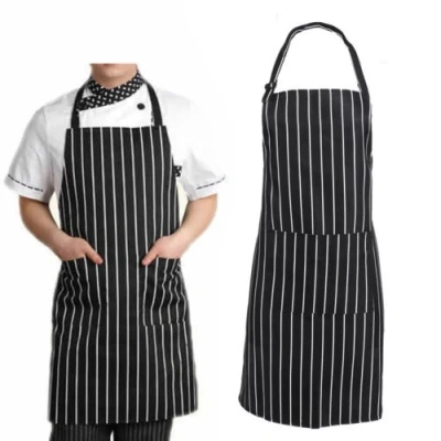 Image of Ardisle Chefs Apron with Front Pocket Butchers Kitchen Cooking Baking Bib Stripped Cook