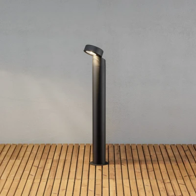 Image of Vicenza Outdoor Modern Short Bollard, Black, High Power LED 4W, IP44