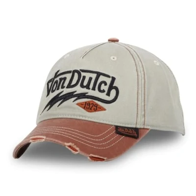 Image of Von Dutch Men&#039;s &amp; Women&#039;s 100% Cotton Baseball Cap THUNDER Adjustable, Red/Cream Green, One Size