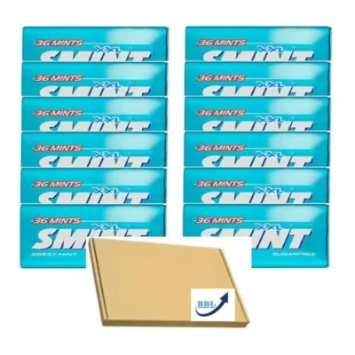 Image of Smints Sugarfree XXL Peppermint Tins Pack Of 12 (Sweetmint)