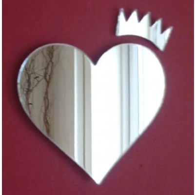 Image of Super Cool Creations Heart and Crown Mirror 35cm x