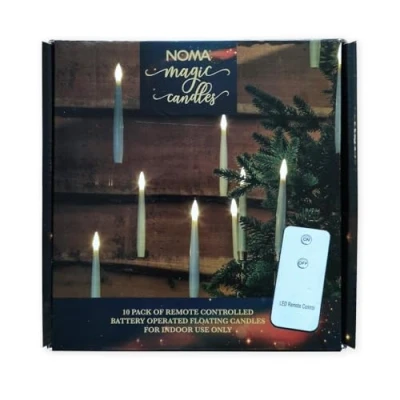Image of Noma Floating Magic LED Candles : Battery Remote Control Pack of 10 White 1019387