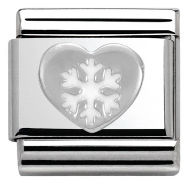 Image of Nomination SilverShine Christmas Heart Charm Stainless Steel