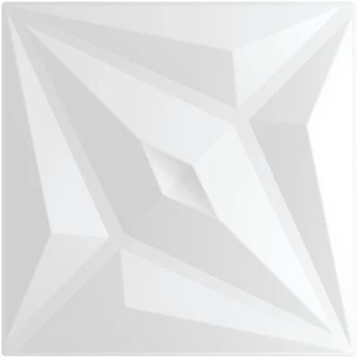 Image of vidaXL Wall Panels 12 pcs White 50x50 cm XPS 3 m² Star
