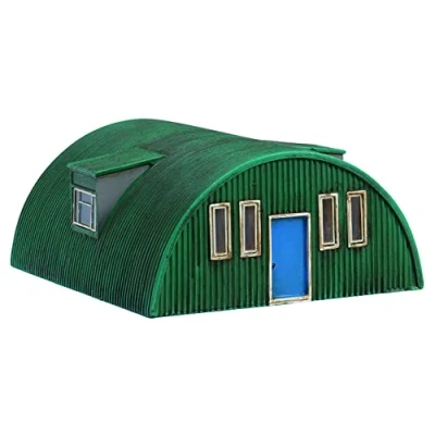 Image of Hornby R8788 Skaledale 00 Gauge Corrugated Nissen Hut,Green,80 x 98 mm