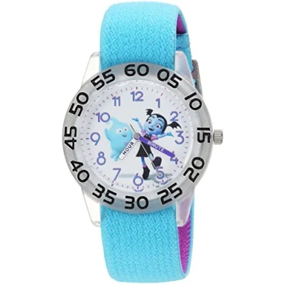 Image of Disney Girl&#039;s Analog Quartz Watch with Nylon Strap WDS000417