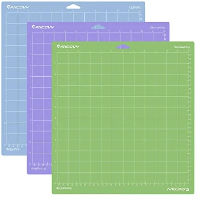 Image of RANCOVY Cutting Mat for Cricut Maker 3/Maker/Explore 3/Air 2/Air/One (StandardGrip/LightGrip/StrongGrip) Variety 12&quot;x12&quot; Adhesive Cricket Cut Mats 3 Pack Multicolour