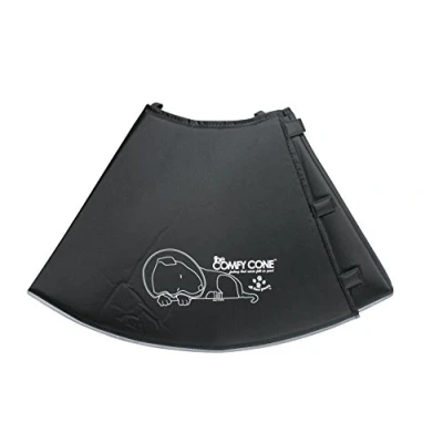 Image of All Four Paws Comfy Cone Pet for Dogs, Cats, XX Large, Black Comfortable Soft Dog Collar Alternative After Surgery, Wound Care, Spay, Neuter and Cat Recovery