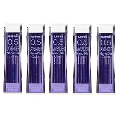 Image of Uni NanoDia Color Mechanical Pencil Leads 0.5mm Lavender, 5 Pack/total 100 Value Set