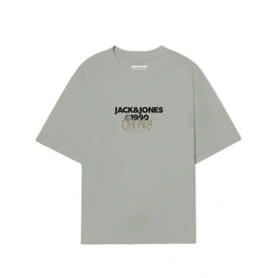 Image of JACK &amp; JONES Men&#039;s Jorbushwick Tee Ss Crew Neck FST T Shirt, Mineral Gray, S