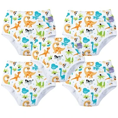 Image of Bambino Mio, Reusable Potty Training Pants for Boys and Girls, 5 Pack (Dino, 3+ Years)