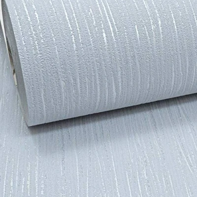 Image of Plain Light Grey Crystal Metallic Silver Glitter Thick Textured Vinyl Wallpaper
