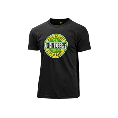 Image of JOHN Deere Nothing Runs Like A T Shirt Black Large