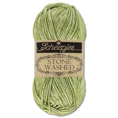 Image of Frida&#039;s Wollhaus Scheepjes 50 g Stone Washed Knitting Crochet Silky Soft Wool Yarn 36 Colours (806 Canada Jade)