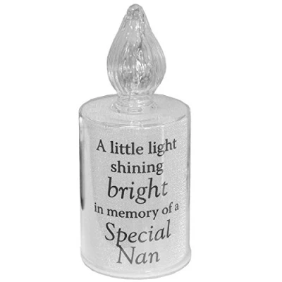 Image of Thoughts of you Memorial Candle Light with Wording Nan