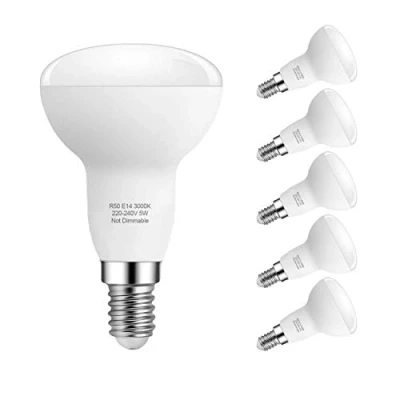 Image of 6 x LED Light Bulbs,5W R50 Reflector Bulbs, 40W Incandescent Bulbs Equivalent, Warm White 3000K, 180Beam Angle, Non Dimmable