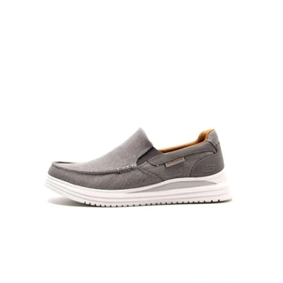 Image of Skechers Men&#039;s 204785 TPE Casual Shoes, Taupe Canvas, 6 UK