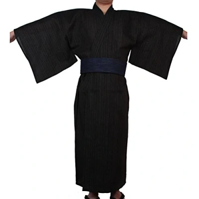 Image of Fancy Pumpkin Jinbei Men&#039;s Japanese Yukata Kimono Robe Gown#A2[Size XL]