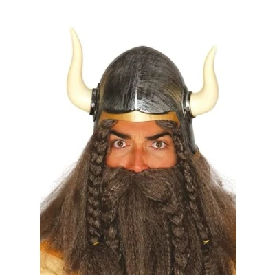 Image of Adult Barbarian Viking Helmet with Horns