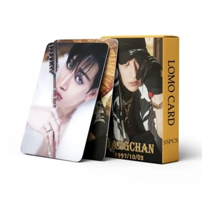 Image of Stray Kids Photocards 55 PCS Album Photo Cards Kpop Gift Lomo Merch for Boys and Girls (Bang Chan)