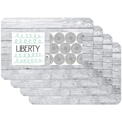 Image of Venilia placemat set for dining room LIBERTY, of 4 wipeable polypropylene, food safe pcs. 45 x 30 cm, pieces, 59083