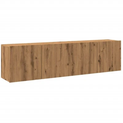 Image of vidaXL TV Cabinets Wall mounted 2 pcs Artisian Oak 80x30x41 cm