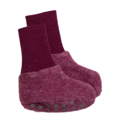 Image of Cosilana Baby Fleece Shoes Organic Cotton Red 62 68