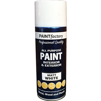 Image of All Purpose White MATT 400ML Professional Satin Finish Spray Wood Color Paint