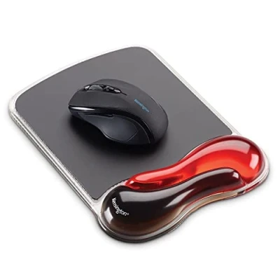 Image of Kensington Duo Gel Mouse Pad with Wrist Rest Red (K62402AM)