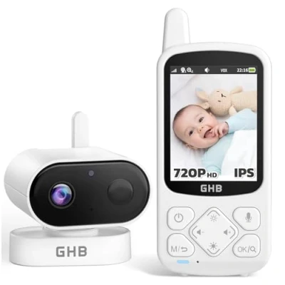 Image of GHB Baby Monitor with Camera and Night Vision 2.8&#039;&#039; 720P HD 2000mAh Video IPS Screen, VOX Mode, 2 Way Audio, Temperature Alert, 8 Lullabies