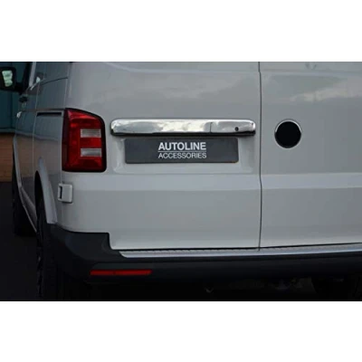 Image of Chrome Barn Door Handle Cover Grab Trim To Fit T6 Transporter (2016+)