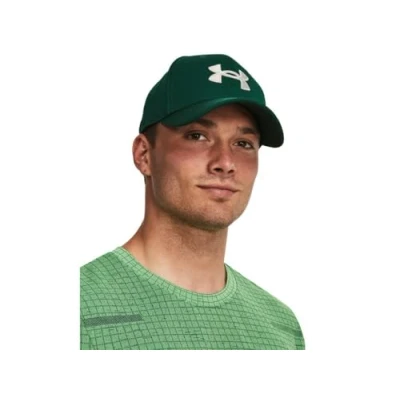 Image of Under Armour Men&#039;s Blitzing Cap Stretch Fit Hat, (322) Greenwood/Olive Tint, M/L