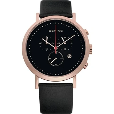Image of BERING Unisex Analog Quartz Classic Collection Watch with Calfskin Leather Strap and Sapphire Crystal 10540 462