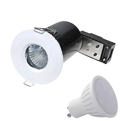 Image of GU10 LED Fire Rated Downlight Cool White Recessed Ceiling IP65 Waterproof Bathroom Shower Lighting