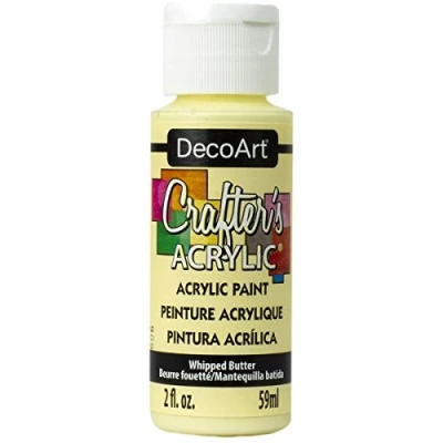 Image of DecoArt Acrylic Paint for Arts and Crafts, Whipped Butter, 2oz