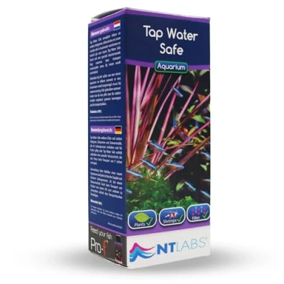 Image of NT Labs Tap Water Safe Removes Chlorine and Other Halogens, Chloramine Heavy Metals Found in Water, Special Colloids To Reduce Transportation Stress, For Use Tropical &amp; Coldwater (250 ml)