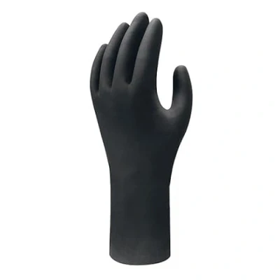 Image of Skytec TX630 Black (Box of 100) Disposable Nitrile Gloves Multipurpose Latex Free Examination with High Grip (XLarge)