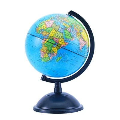 Image of Exerz Educational World Globe 20cm Swivel Rotating Desk Top Diameter (Germany)