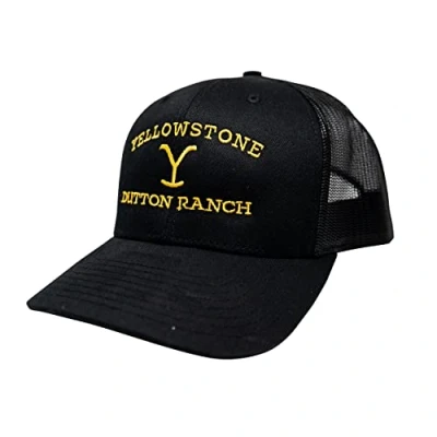 Image of Changes Men&#039;s Standard Yellowstone Dutton Ranch Kevin Costner Western TV Show Trucker Hat Cap 66 11 Black, One Size