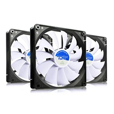 Image of AABCOOLING Super Silent Fan 14 and Efficient 140mm with 4 Anti vibration Pads, Case Fan, White, Cooling 12V Value Pack 3 Pieces 8.6 dB(A), 47 CFM, 600 RPM